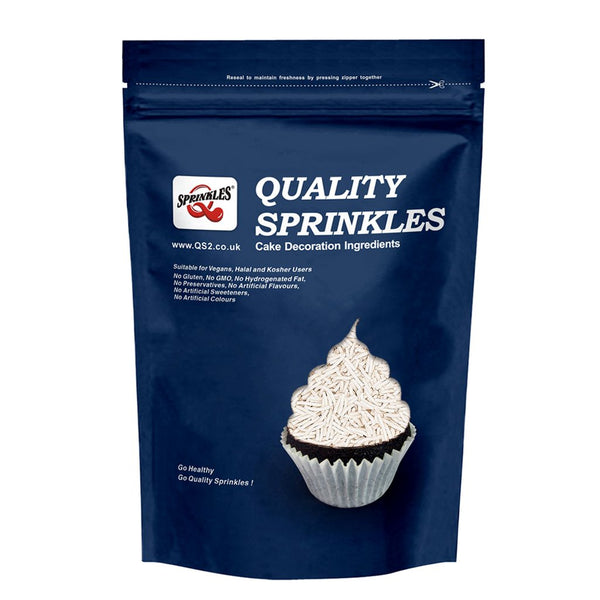 Shimmer White Jimmies - Gluten Free Soy Free Halal Certified Sprinkles