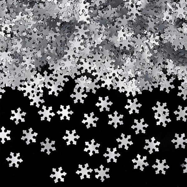 Silver Glitter Snowflakes - Natural Ingredient Edible Cake Decoration