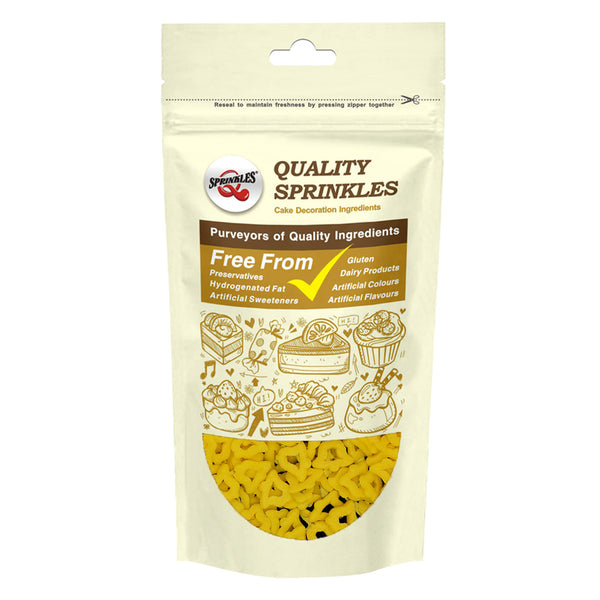 Yellow Confetti Christmas Bell - Nuts Free Halal Certified Sprinkles