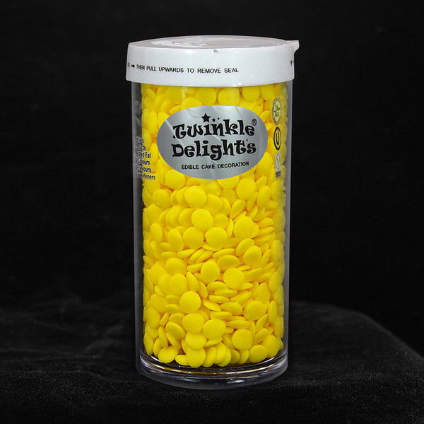 Yellow Confetti Sequins - Nuts Free Soya Free Sprinkles Cake Decor