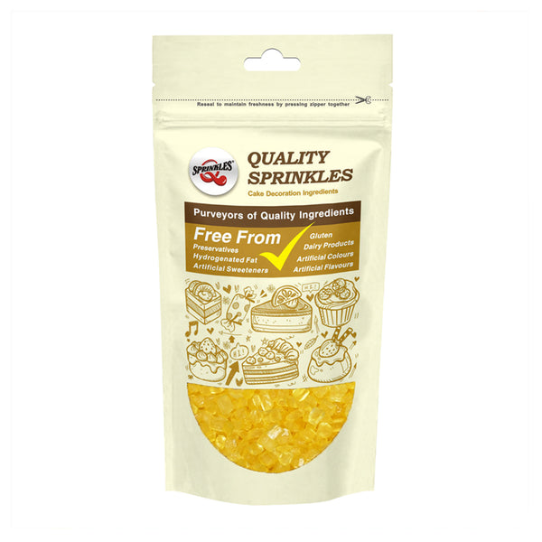 Yellow Sparkling Sugar - Dairy Free Nut Free Vegan Sprinkles For Cake