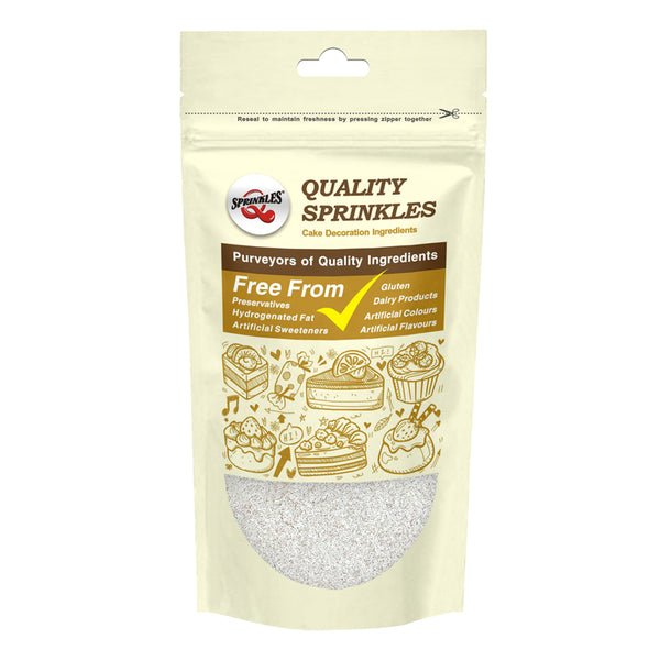 White Sugar Crystals - No Soya Clean Label Sprinkles Cake Decoration