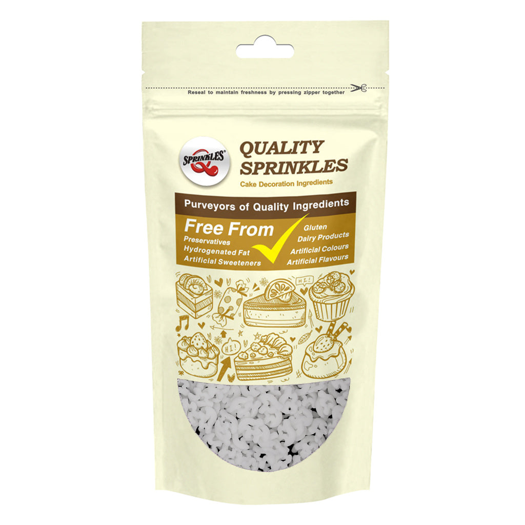 White Confetti Ghost - Gluten Free Clean Label Sprinkles Cake Decor
