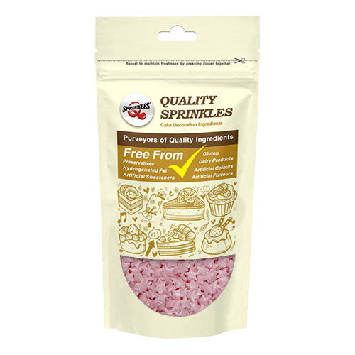 Shimmer Pink Confetti Star - Nuts Free Halal Certified Vegan Sprinkles