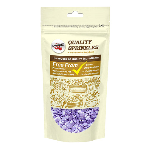 Shimmer Purple Confetti Sequins - Dairy Free Sprinkles Cake Decoration