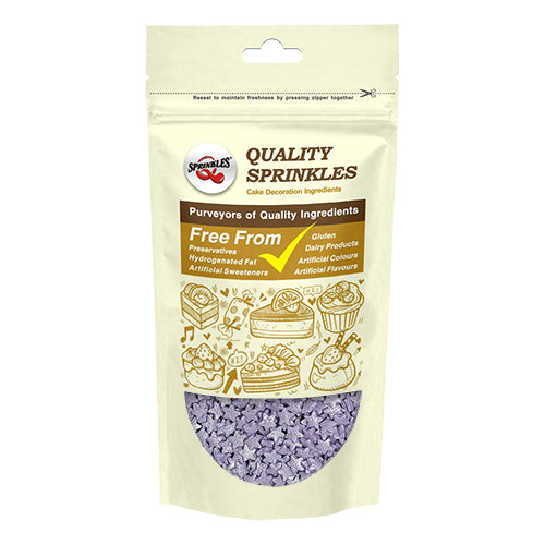 Shimmer Purple Confetti Star - Nuts Free Natural Ingredients Sprinkles