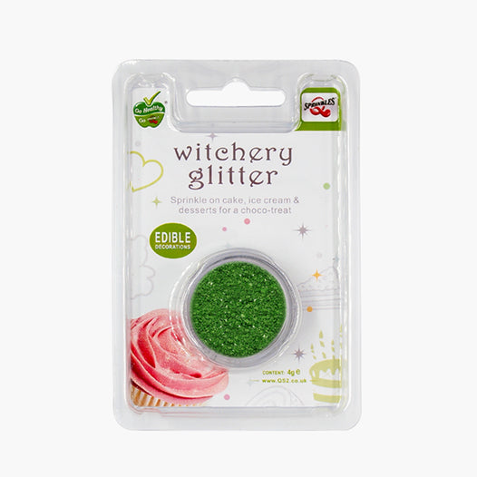 Holly Green Witchery Glitter - Non Dairy No Nut Edible Cake Decoration