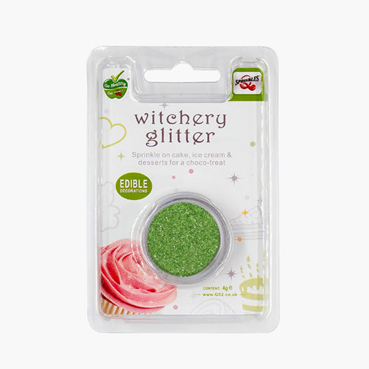 Apple Green Witchery Glitter -No Nut Halal Certified Edible Decoration