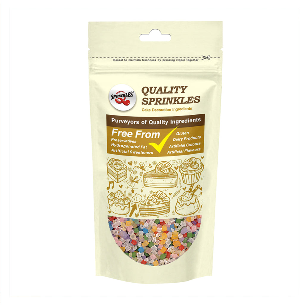 Rainbow Sparkling Sugar - Dairy Free No Soy Sprinkles Cake Decoration