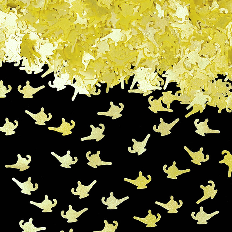 Yellow Glitter Magic Lamps - Kosher Certified Edible Cake Decoration