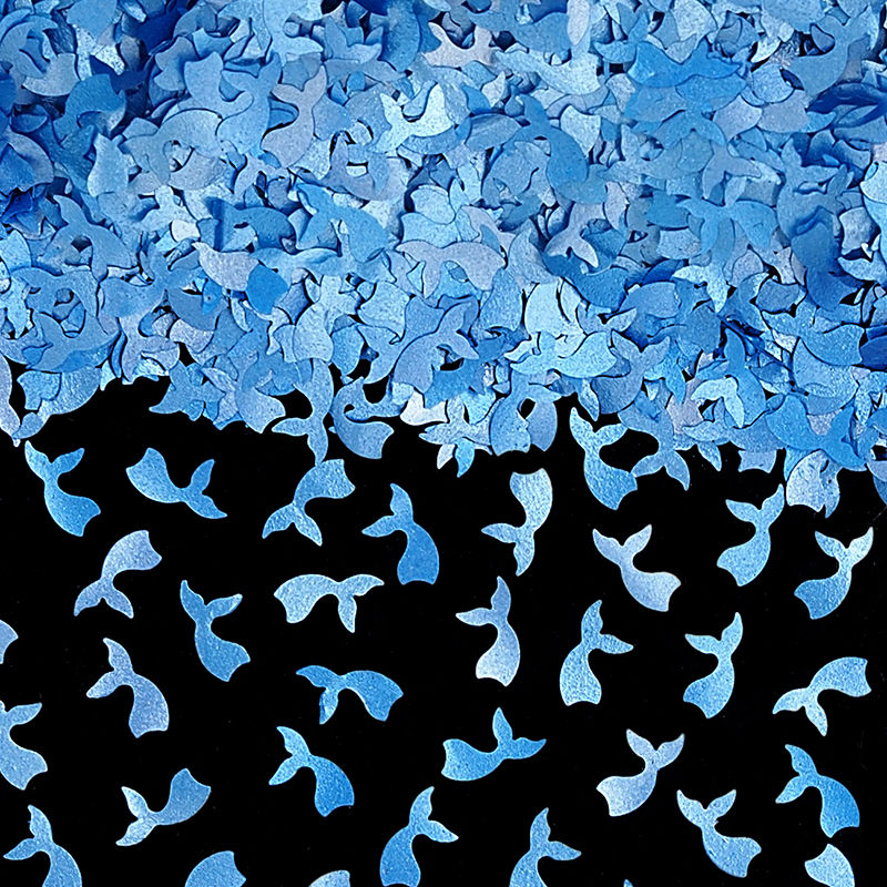 Blue Glitter Mermaid Tails - No Soya Halal Certified Edible Decoration