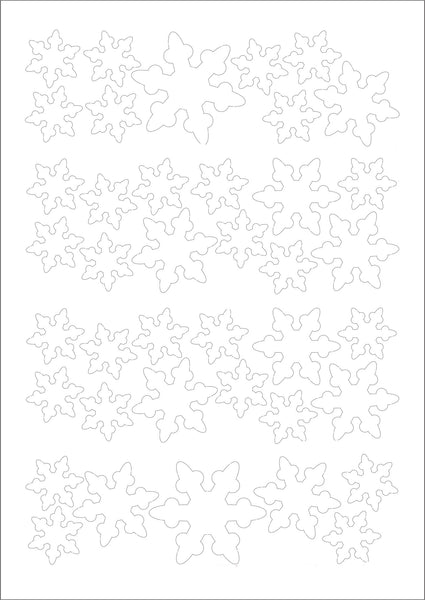 Precut Edible Wafer White Snowflakes - Nuts Free Cake Decorations