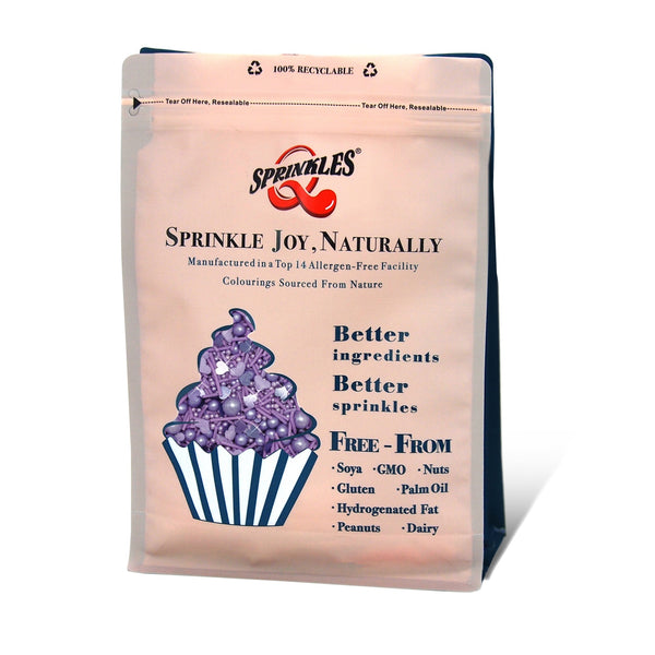 Violent Violet - Nuts Free Clean Lable Vegan Sprinkles Medley For Cake