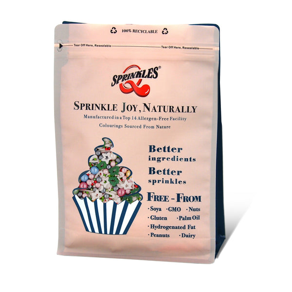 Jolly Holiday - Non Dairy Natural Ingredients Vegan Sprinkles Mix