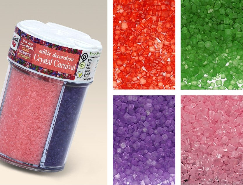 Crystal Carnival - Non GMO Vegan Sprinkles Cake Decoration