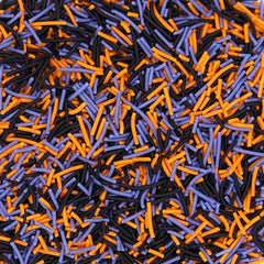 Orange Purple Black Jimmies - Gluten Free Vegan Sprinkles Cake Decor (Top 14 Allergen Free, Naturally Sourced Ingredients, Plant-based, Clean Label Free From GMO, Hydrogenated Fat, Palm oil, BRC, Kosher, Halal & FDA)