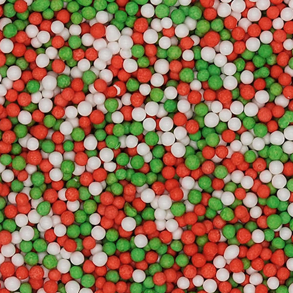 Christmas Nonpareils - Gluten Free Halal Sprinkles Cake Decorations