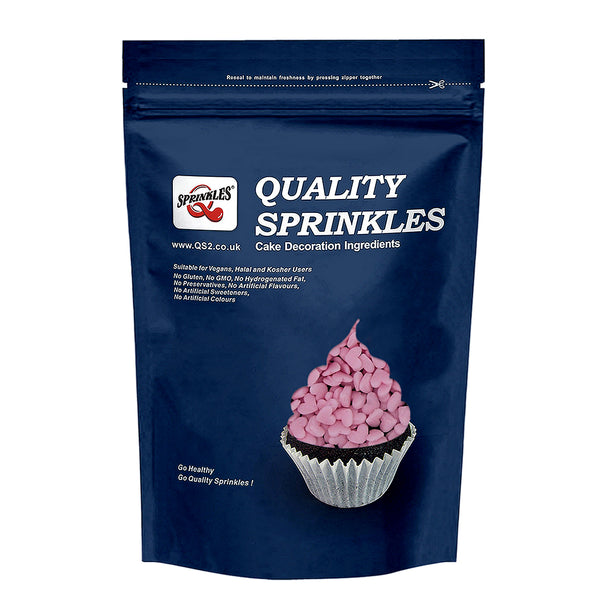 Pink Confetti Mini Heart - Dairy Free Nuts Free Freeze Stable Sprinkles