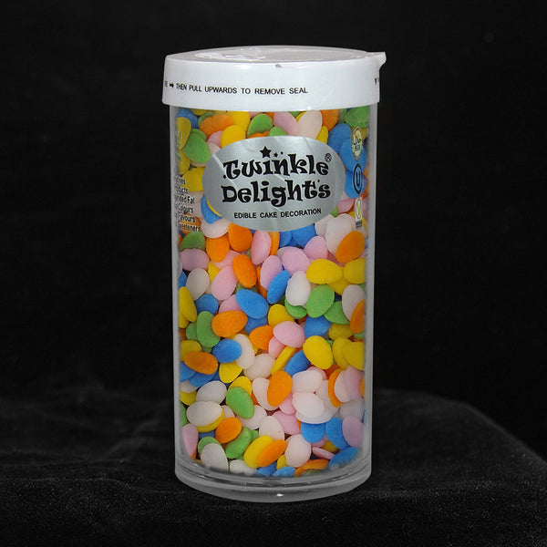 Pastel Rainbow Confetti Egg - No Gluten No Soya Sprinkles Cake Decor