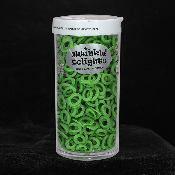 Green Confetti Lifebuoy - Soy Free Halal Certified Sprinkles Cake Decoration