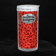 Red Confetti Lifebuoy - Vegan Certified Soya Free Sprinkles Cake Decorations (Top 14 Allergen Free, Naturally Sourced Ingredients, Plant-based, Clean Label Free From GMO, Hydrogenated Fat, Palm oil, BRC, Kosher, Halal & FDA)