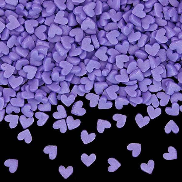 Purple Confetti Mini Heart - Gluten Free Freeze Stable Sprinkles