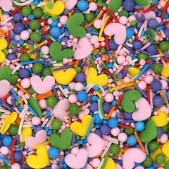 Birthday Party - Non Dairy Natural Ingredient Sprinkles Mix Cake Decor (Top 14 Allergen Free, Plant-based, Clean Label Free From GMO, Hydrogenated Fat, Palm oil, Certified Vegan, BRC, Kosher, Halal & FDA)