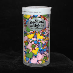 Birthday Party - Non Dairy Natural Ingredient Sprinkles Mix Cake Decor (Top 14 Allergen Free, Plant-based, Clean Label Free From GMO, Hydrogenated Fat, Palm oil, Certified Vegan, BRC, Kosher, Halal & FDA)
