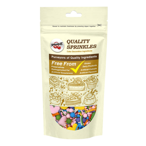 Birthday Party - Non Dairy Natural Ingredient Sprinkles Mix Cake Decor
