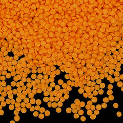 Orange Confetti Dots - Soya Free Kosher Freeze Stable Sprinkles (Top 14 Allergen Free, Naturally Sourced Ingredients, Plant-based, Clean Label Free From GMO, Hydrogenated Fat, Palm oil, Certified Vegan, BRC, Halal & FDA)