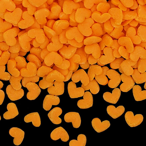 Orange Confetti Heart - Nut Free Soya Free Freeze Stable Sprinkles