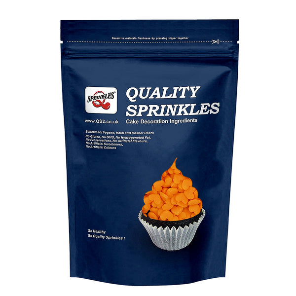 Orange Confetti Heart - Nut Free Soya Free Freeze Stable Sprinkles