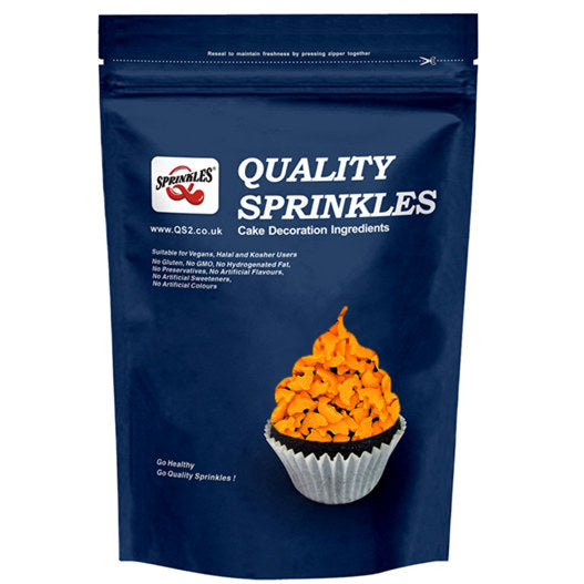 Orange Confetti Dolphin - No Gluten Natural Ingredients Halal Sprinkles