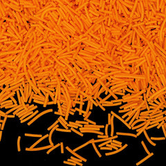 Orange Jimmies - Soya Free Freeze Stable Sprinkles Cake Decoration (Top 14 Allergen Free, Naturally Sourced Ingredients, Plant-based, Clean Label Free From GMO, Hydrogenated Fat, Palm oil, Certified Vegan, BRC, Kosher, Halal & FDA)