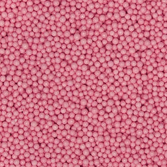 Pink Nonpareils - Freeze Stable Halal Certified Cake Decoration (Top 14 Allergen Free, Naturally Sourced Ingredients, Plant-based, Clean Label Free From GMO, Hydrogenated Fat, Palm oil, Certified Vegan, BRC, Kosher, & FDA)