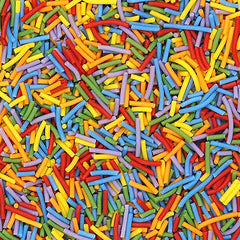 Primary Jimmies - Gluten Free Vegan Sprinkles (Ice-cream Friendly) (Top 14 Allergen Free, Naturally Sourced Ingredients, Plant-based, Clean Label Free From GMO, Hydrogenated Fat, Palm oil, BRC, Kosher, Halal & FDA)