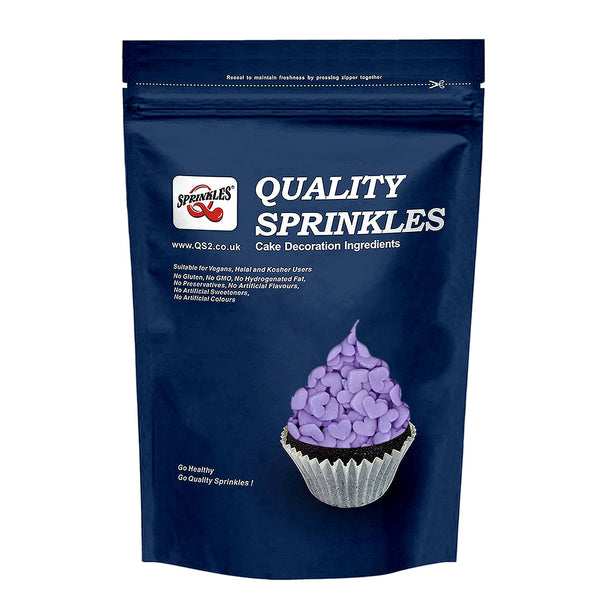 Purple Confetti Heart - Gluten Free Nut Free Freeze Stable Sprinkles