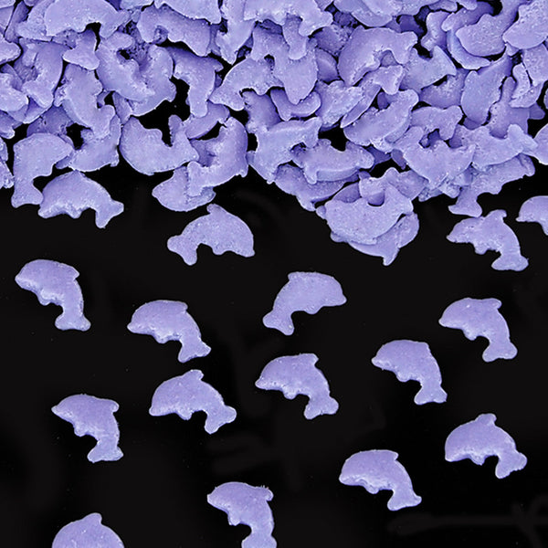 Purple Confetti Dolphin - Gluten Free Vegan Sprinkles Cake Decorations