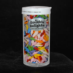 Rainbow Confetti Fish - Dairy Free Natural Ingredients Vegan Sprinkles (Top 14 Allergen Free, Plant-based, Clean Label Free From GMO, Hydrogenated Fat, Palm oil, BRC, Kosher, Halal & FDA)