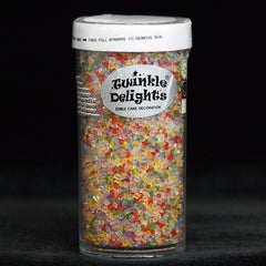 Rainbow Sugar Crystals - Dairy Free Clean Label Sprinkles For Cake (Top 14 Allergen Free, Naturally Sourced Ingredients, Plant-based, Free From GMO, Hydrogenated Fat, Palm oil, Certified Vegan, BRC, Kosher, Halal & FDA)