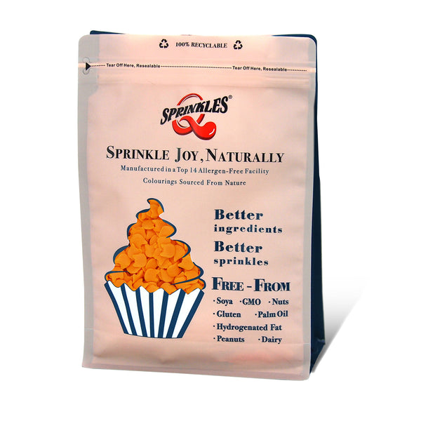 Orange Confetti Cat - Halal Certified Soya Free Sprinkles For Cake