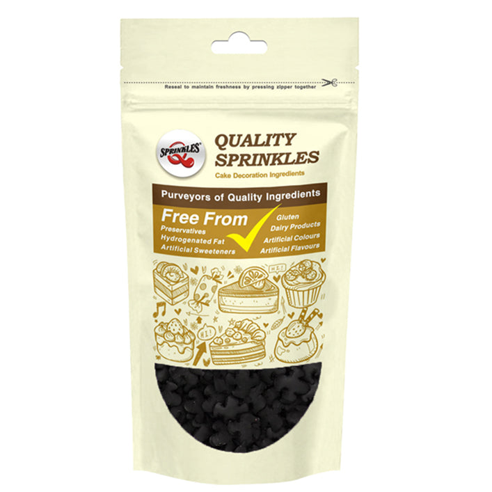 Black Confetti Ghost (filled) - Gluten Free Halal Sprinkles For Cake