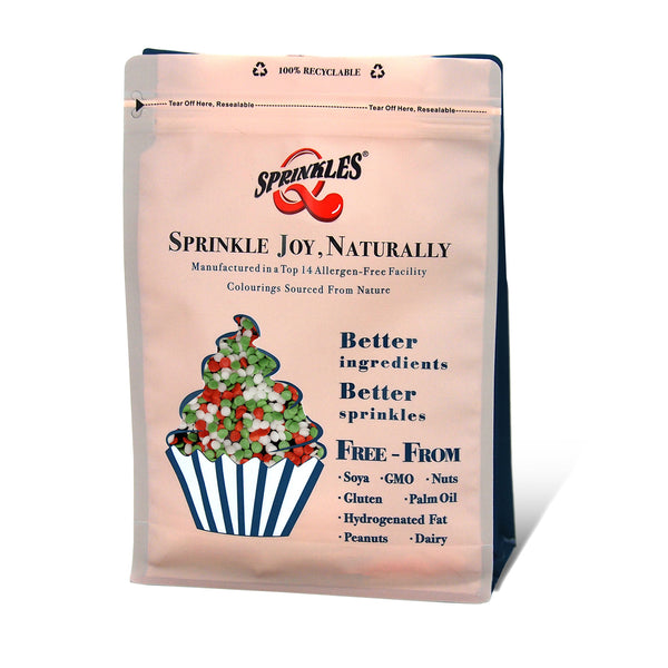 Christmas Confetti Dots - Gluten Free Clean Label Sprinkles For Cake