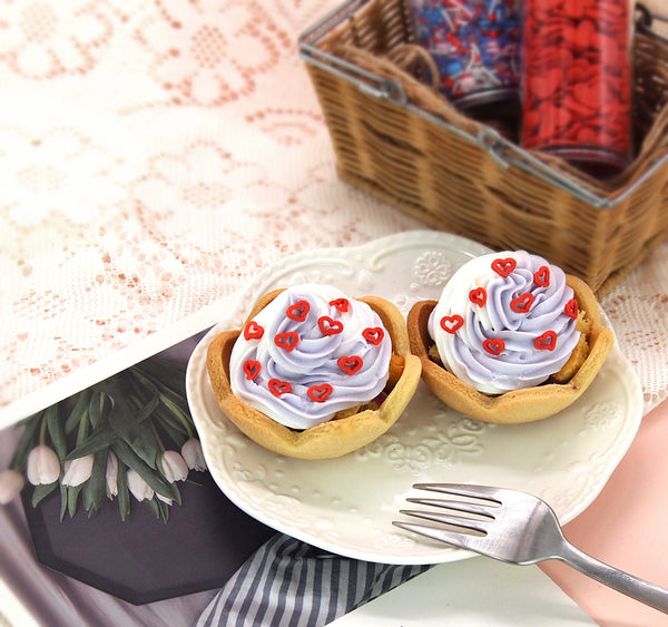 Red Confetti Angel Heart - Soy Free Clean Label Sprinkles Cake Decor