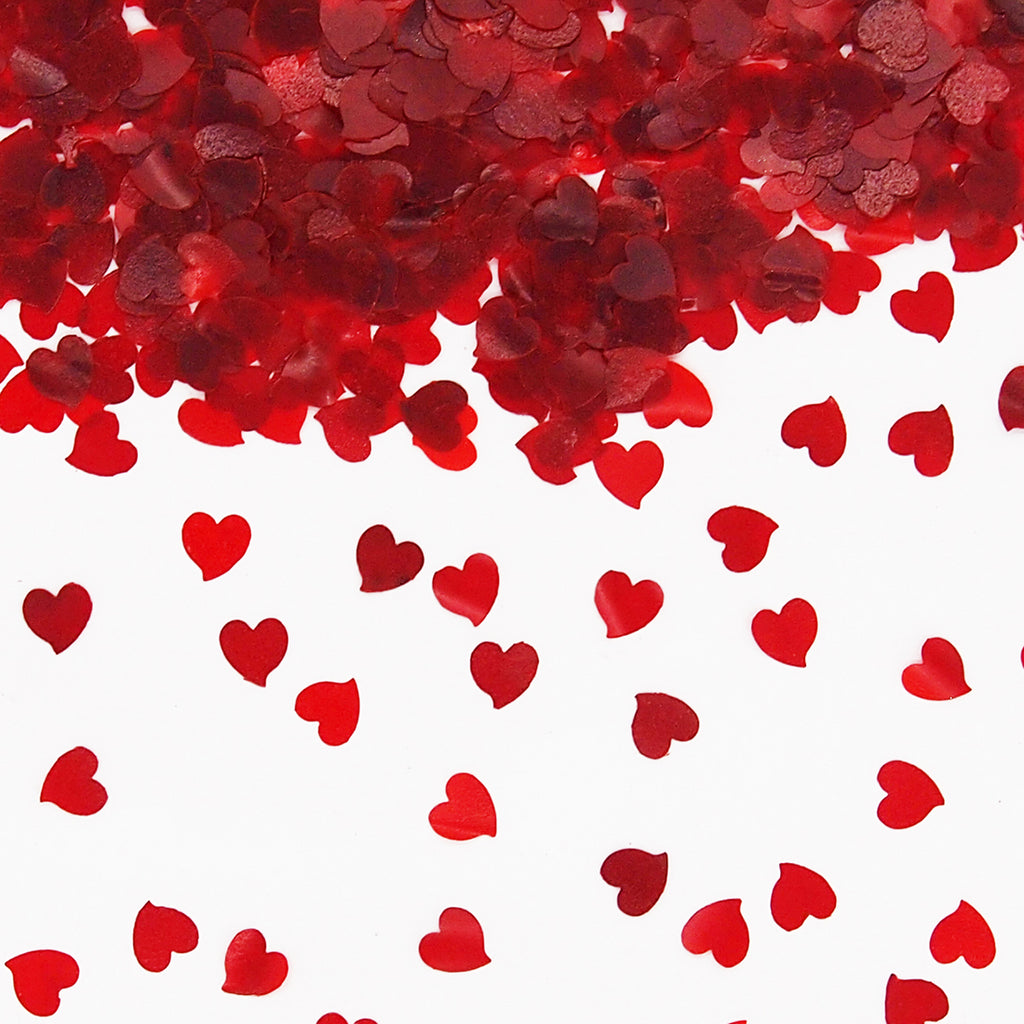 Red Twinkle Hearts -Gluten Free Halal Certified Edible Cake Decoration (Top 14 Allergen Free, Naturally Sourced Ingredients, Plant-based, Clean Label Free From GMO, Hydrogenated Fat, Palm oil, Vegan, BRC, Kosher & FDA)