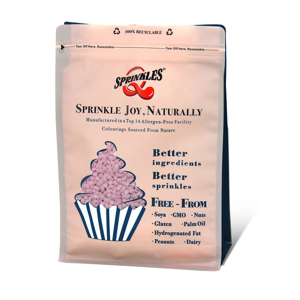 Pink Confetti Dots - Dairy Free Clean Label Sprinkles Cake Decoration