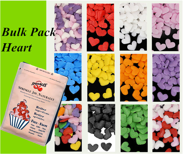Bulk Pack Confetti Heart - No Gluten No Soy Kosher Certified Sprinkles
