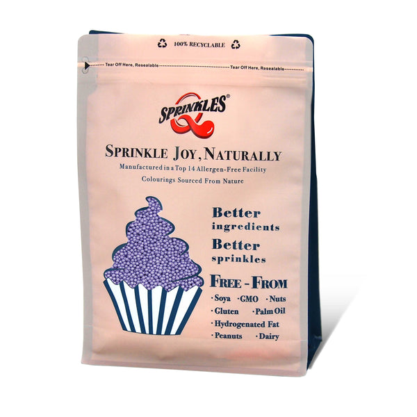 Purple Nonpareils -Natural Ingredients Vegan Sprinkles Cake Decoration