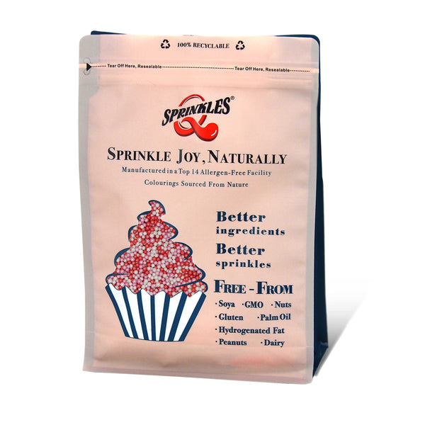 Shimmer Valentine Nonpareils - Dairy Free Clean Lable  Halal Sprinkles