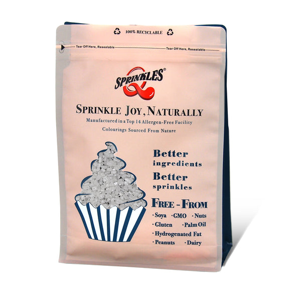 Shimmer White Sparkling Sugar - Clean Label Sprinkles Cake Decoration